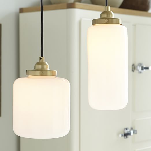 Glass Jar Pendant Milk west elm