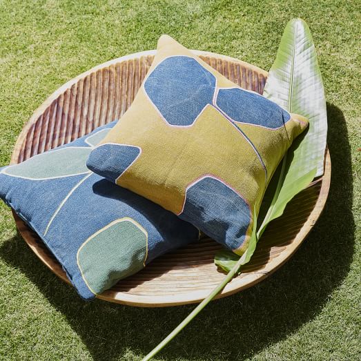 Outdoor Jumbo Leaf Pillow west elm