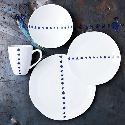 Blue Splatter Dinnerware Set west elm
