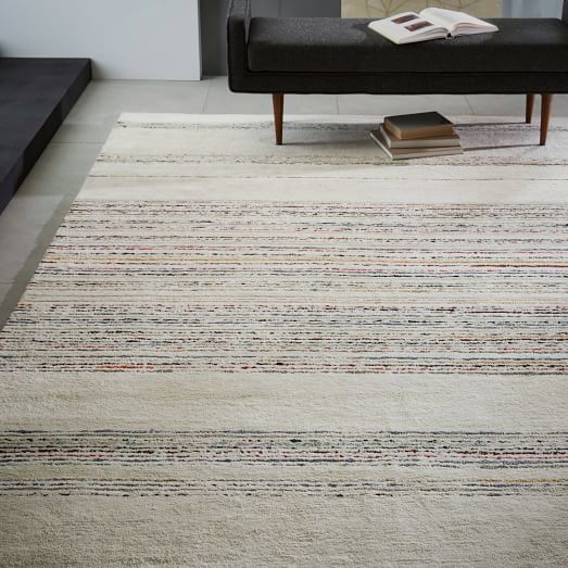 Roar + Rabbit™ Horizon Stripe Rug Ivory west elm