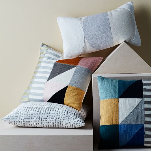 Corded Cutout Circles Collage Pillow Covers west elm