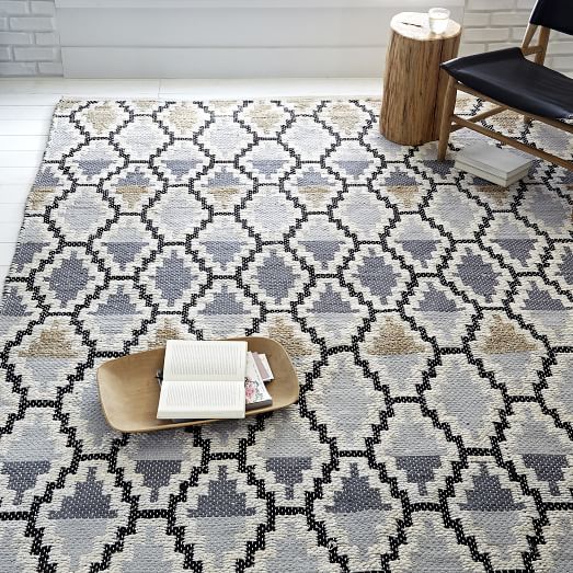 Stairstep Jute Rug Platinum west elm