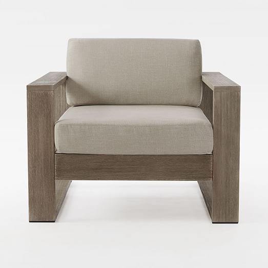 Portside Outdoor Lounge Chair Weathered Gray west elm