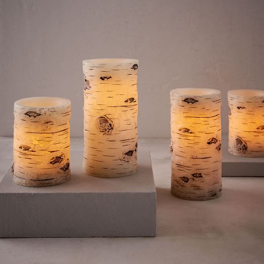 Birch Flameless Candles west elm