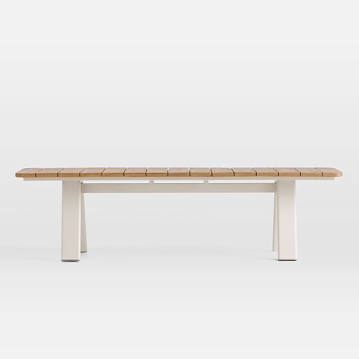 Halden Outdoor Dining Table + Benches Set Haze west elm