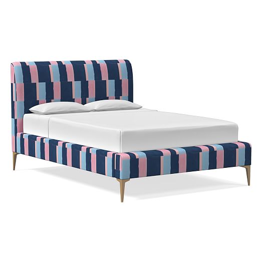 Andes Deco Upholstered Bed Colorblock Print west elm