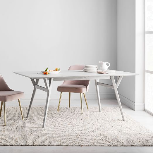 Mid-Century Expandable Dining Table - Pebble | west elm