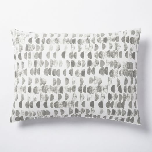 Organic Half Moon Shams Platinum west elm
