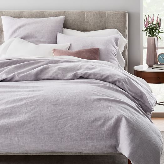 Belgian Flax Linen Melange Duvet Cover + Shams west elm