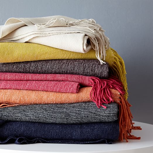 Warmest Throw Yarn Dyed west elm