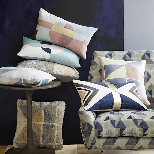 Roar + Rabbit™ Geo Silk Watercolor Pillow Cover west elm