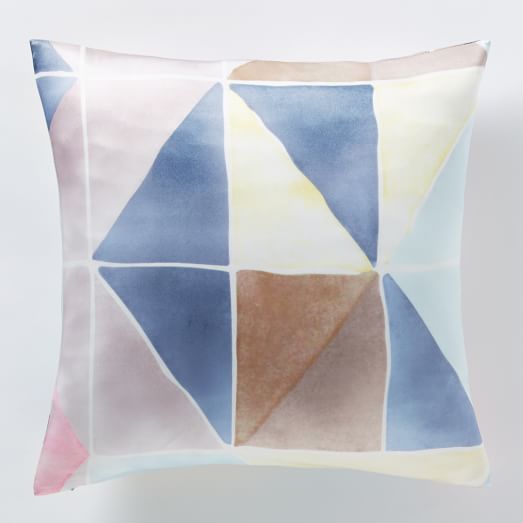 Roar + Rabbit™ Geo Silk Watercolor Pillow Cover west elm