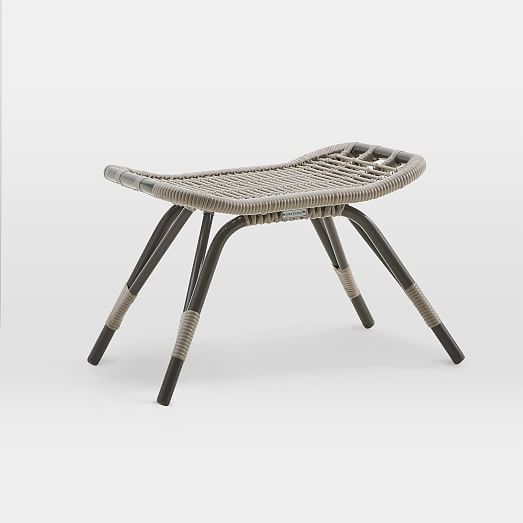Outdoor AluRattan Foot Stool west elm