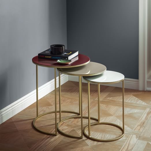 Enamel Round Nesting Tables (Set of 3) west elm