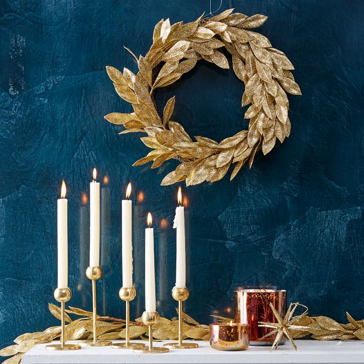 Kraft + Glitter Garland Leaf west elm