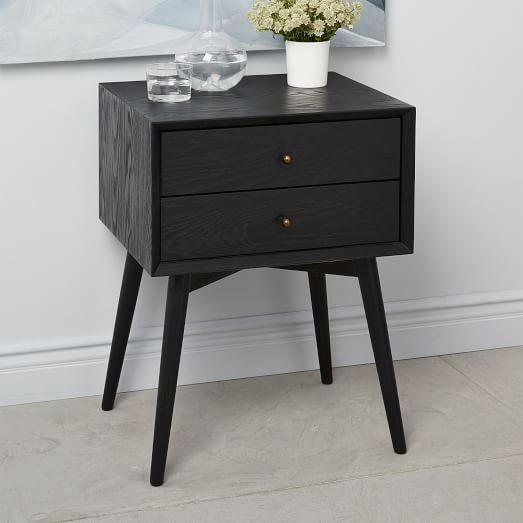 MidCentury Nightstand Black west elm