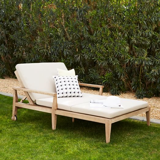 Outdoor DoubleLounger Cushions west elm