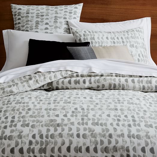 Organic Half Moon Shams Platinum west elm