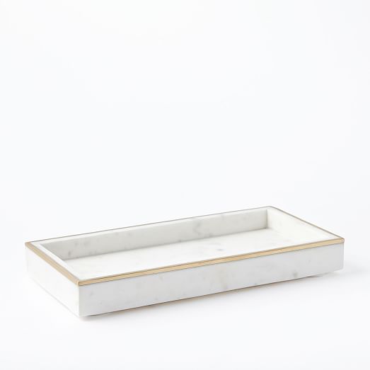 Brass Inlay Marble Tray west elm