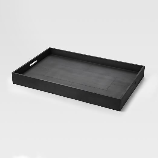 MetalWrapped Wood Trays west elm