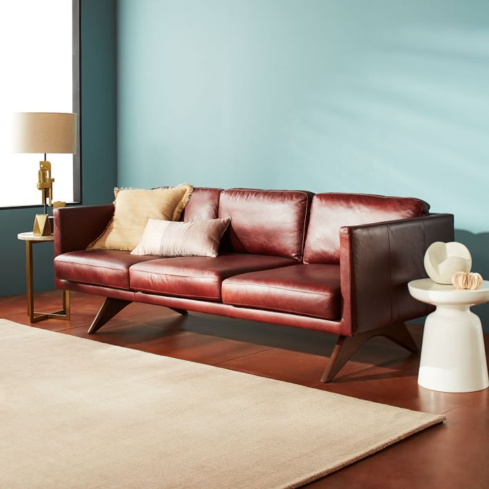 Brooklyn DownFilled Leather Sofa (81") west elm