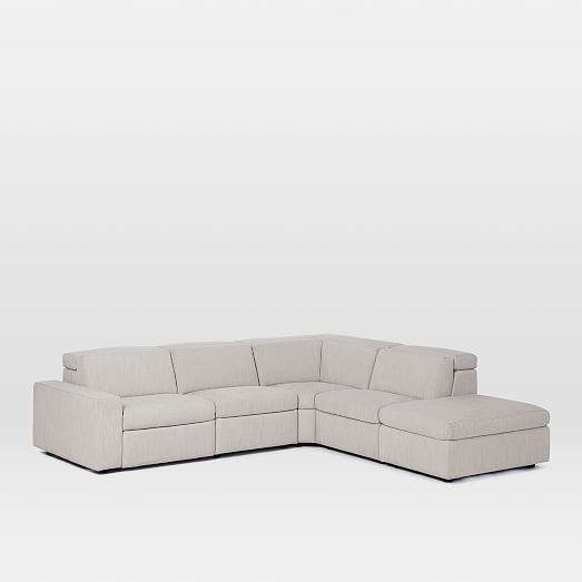 Enzo Reclining 4Seater Sectional with Storage Ottoman west elm