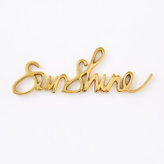Brass Word Object Sunshine, Decorative Accents west elm
