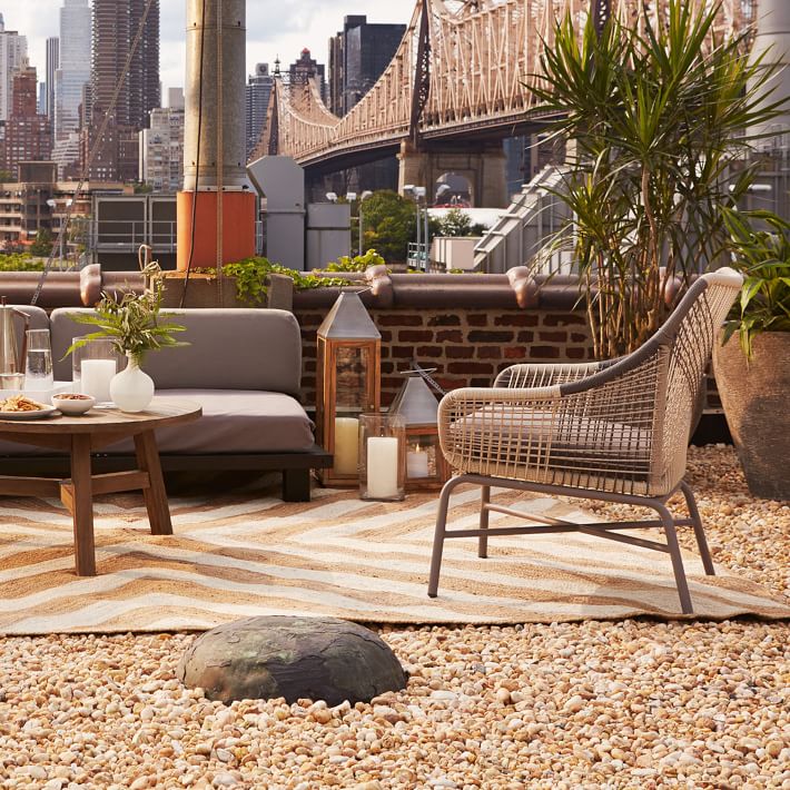 Huron Outdoor Large Lounge Chair + Cushion west elm