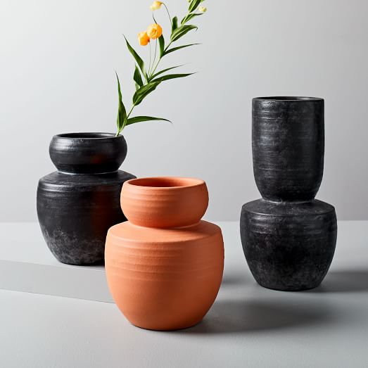 Rounded Terracotta Vases west elm