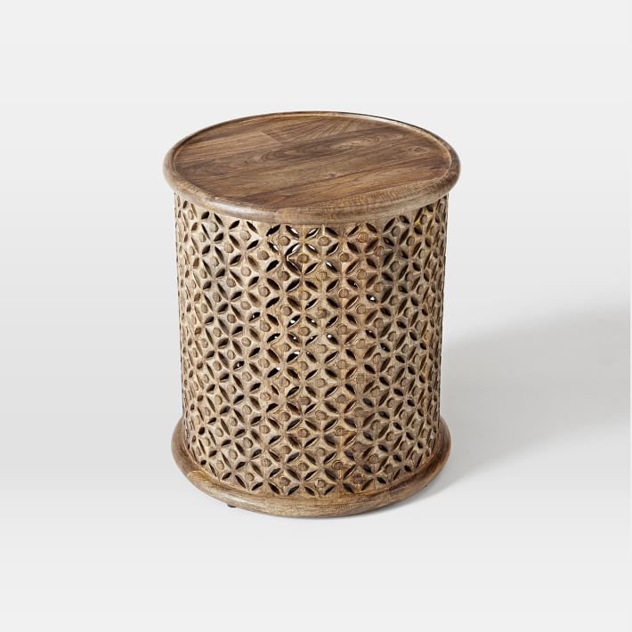 Carved Wood Side Table west elm