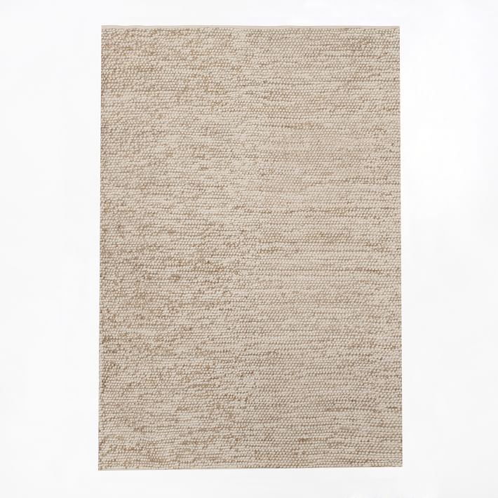 Mini Pebble Wool Jute Rug Natural/Ivory west elm