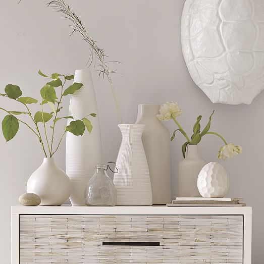 Pure White Ceramic Vases