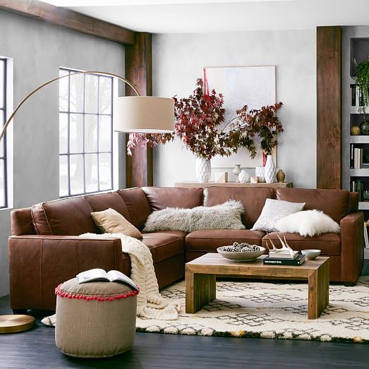 Build Your Own Henry® Leather Sectional Pieces west elm