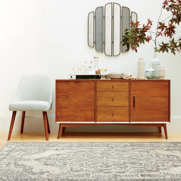 Mid Century Upholstered Dining Chair - Pecan | west elm