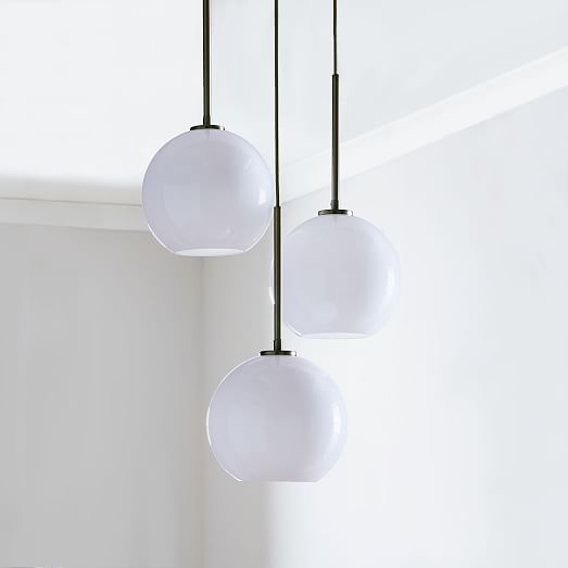 Sculptural Glass Globe 3Light Chandelier Small west elm