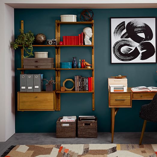 MidCentury Wall Shelving + Set west elm