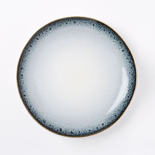 Reactive Glaze Dinner Plates (Set of 4) Black/White west elm