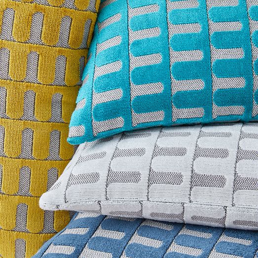 Cut Velvet Archways Lumbar Pillow Covers west elm