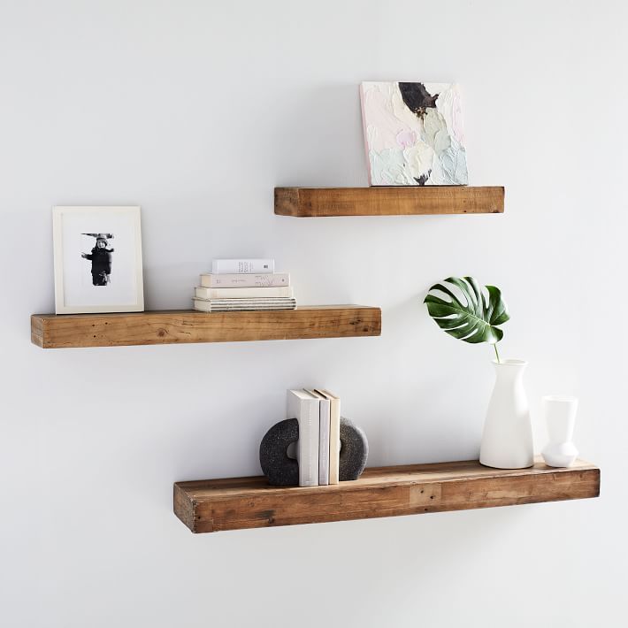 Reclaimed Wood Floating Shelf west elm