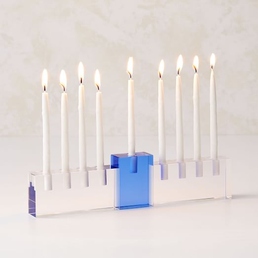 Modern Glass Menorah west elm