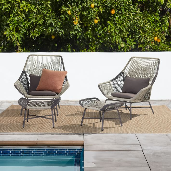 Huron Outdoor Large Lounge Chair + Cushion west elm