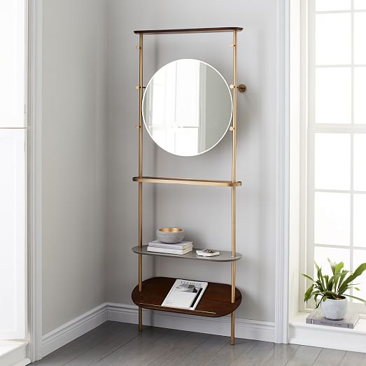 Modern Entryway Mirror Coat Rack