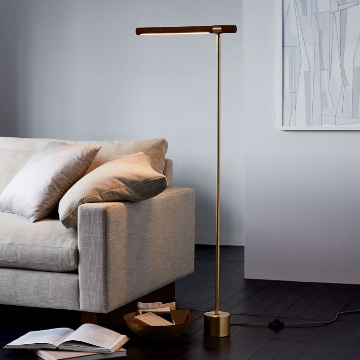 Linear Wood LED Floor Lamp west elm