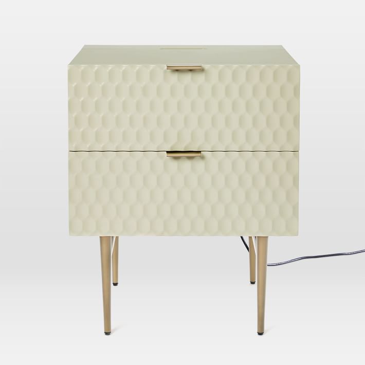 Audrey Charging Nightstand Parchment West Elm