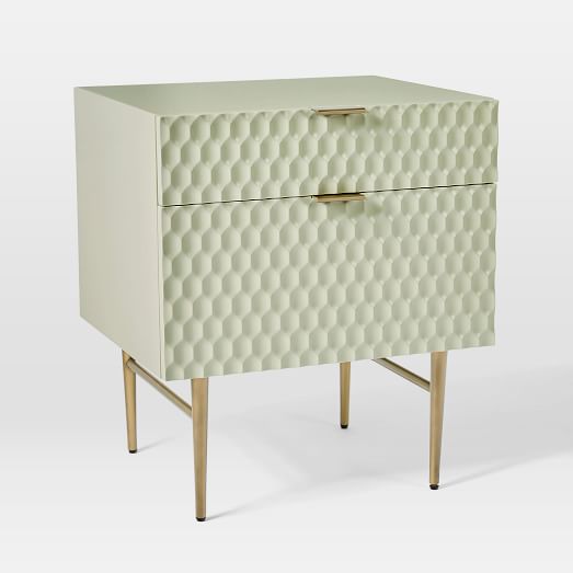 Audrey Charging Nightstand Parchment West Elm