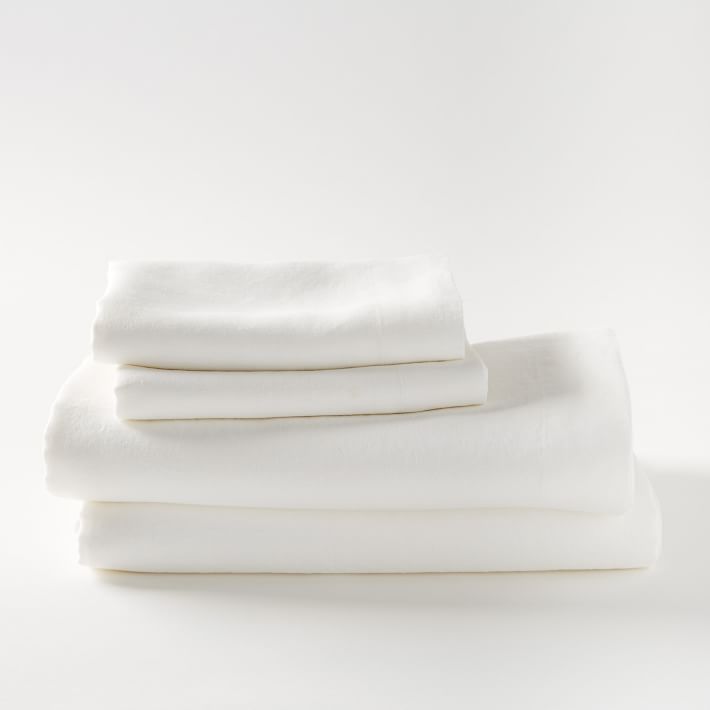 Belgian Flax Linen Sheet Set White
