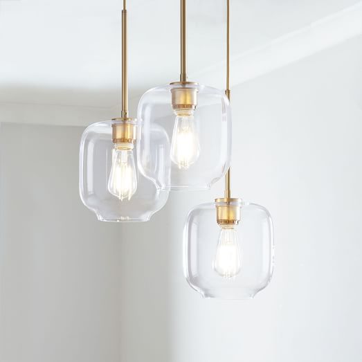 Build Your Own Sculptural Glass 3 Light Chandelier West Elm
