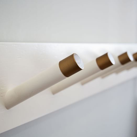 Mid Century Hook Rack White