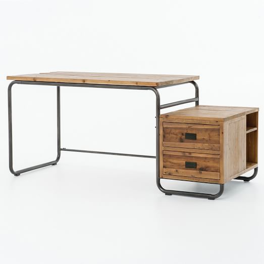 Reclaimed Wood Storage Desk