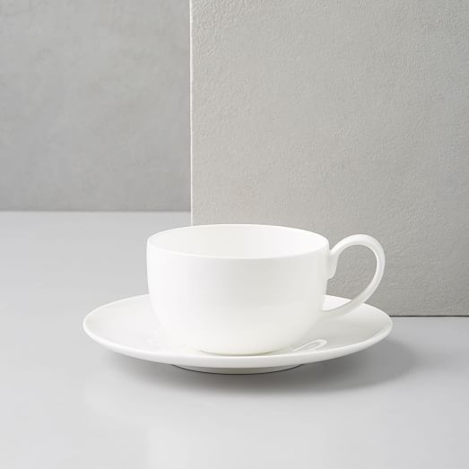 Rim Bone China Teacup Saucer Set